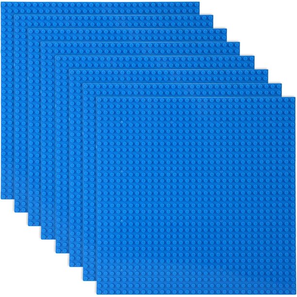 Paquete de 8 placas base clásicas para ladrillos de construcción, 100% compatibles con todas las principales marcas, placa base, 10" x 10", multicolor