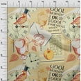 thumbnail image 3 of oneOone Viscose Chiffon Pale Orange Fabric Nostalgia Craft Projects Decor Fabric Printed By The Yard 42 Inch Wide, 3 of 5