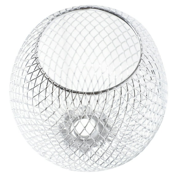 Metal Lampshade LED Bulbs Pendant Light Ceiling Fan with Work Silver