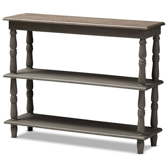 Baxton Studio Nellie Wood Console Table in Weathered Brown