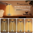 thumbnail image 4 of Cordless Rechargeable Table Lamp,Portable Desk Lamp Dining Table Light with Touch Control & 3 Color Stepless Dimming Up,Wireless Lamp for Patio/Restaurant/Home/Outdoor, 4 of 8