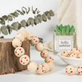 thumbnail image 4 of 50 cuentas de madera, cuentas de madera con forma de emoticono, cuentas de madera roscadas con agujeros, cuentas de madera natural, cuentas redondas sueltas para hacer pulseras, collares,, 4 of 5