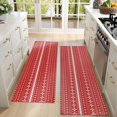 thumbnail image 4 of Kitchen Rugs Sets Of 2,Red Christmas Pattern Anti Fatigue Kitchen Mat Rugs Non Slip Washable,Decorative Kitchen Floor Mats for Kitchen,Sink,Laundry,17"X47", 4 of 5