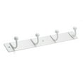 thumbnail image 2 of Era Bar with 4 Hooks Metal Wall Mount White; Organizer for Hat Clothes Bathrobe, 2 of 4