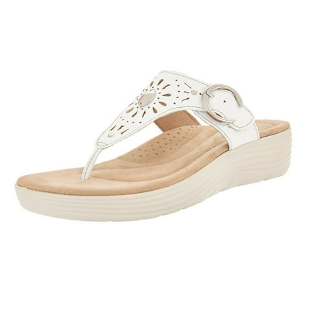 

Women s Perforated Wedge Sandals Embroidered Orthopedic Comfortable Flip-flop