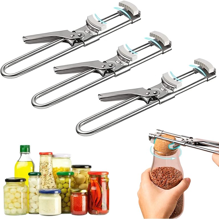 Stainless Steel Jar Opener, Versatile Can And Bottle Opener