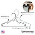 thumbnail image 2 of 30 Pk Youth Petite Plastic Hangers, Medium, Petite, Preteen, Junior, Children Sizes 8 to 12, White, 2 of 8