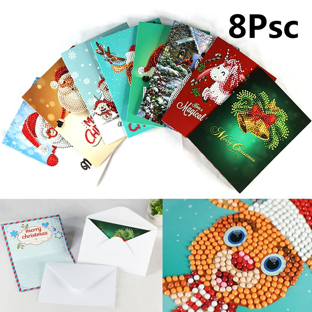 5D DIY Diamond Painting Christmas Cards 5X7 Personalized Christmas Card