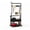 Black, variant on Sturdy metal coat rack with casters, 3-in-1 design, includes a basket and mirror, hanging coat rack, mobile coat rack with casters, large storage capacity, Black, 27.6″L x15.7"W x 67.0"H