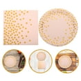 thumbnail image 5 of WEUVEB Party Paper Plates Set Pink Round Dot Pattern 50Pcs, 5 of 8