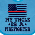 thumbnail image 4 of Inktastic Firefighter Uncle Fireman Nephew Boys or Girls Baby Bib, 4 of 4