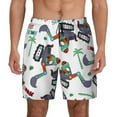 thumbnail image 2 of Goofa Dinosaur on Excavator2 Printed Men's Swim Trunks Board Shorts Quick Dry Mens Swimming Trunks with Compression Liner,Breathable Fit Hawaii Beach Shorts-Medium, 2 of 9