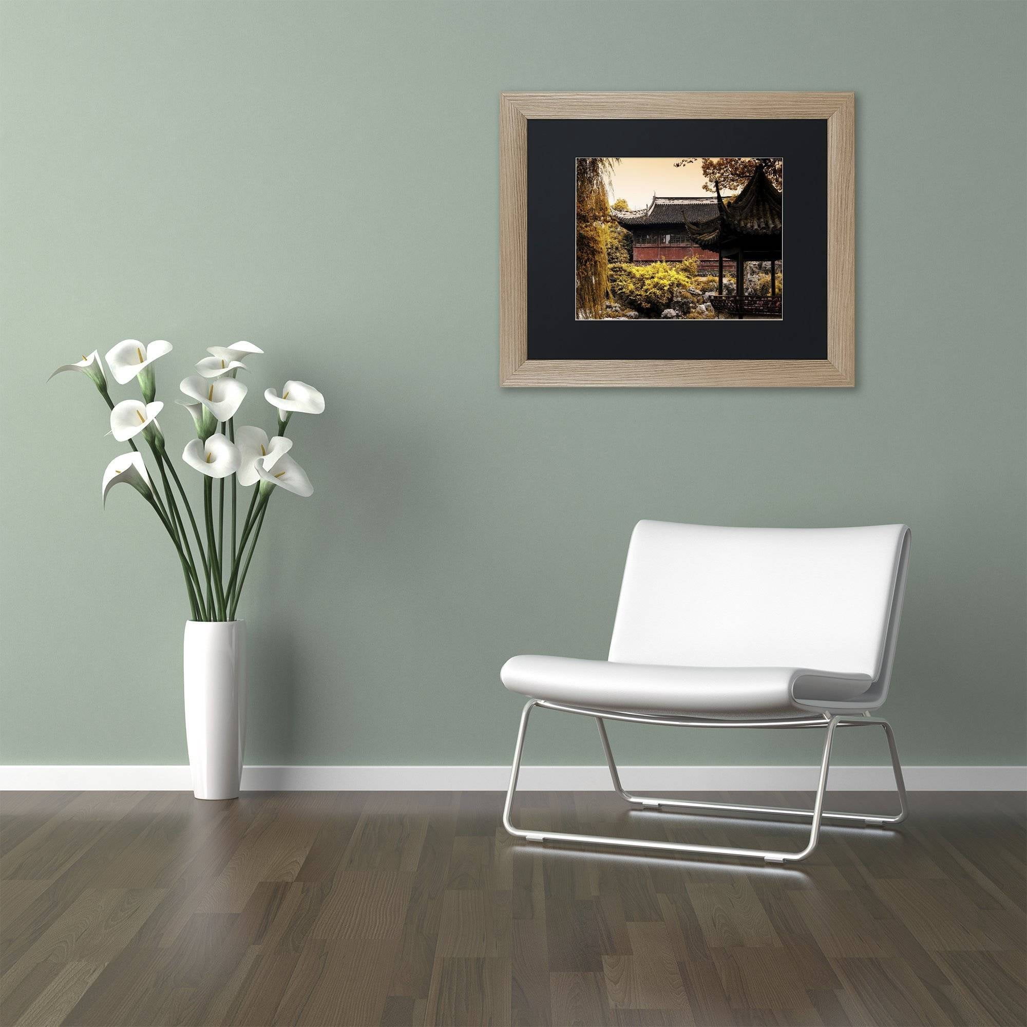 Trademark Fine Art "Golden Temple" Canvas Art by Philippe Hugonnard, Black Matte, Birch Frame