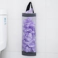 thumbnail image 4 of 2 Pcs Plastic Bag Holder Dispenser Diy Hanging Folding Mesh Garbage Bag Organizer Trash Bags Holder Plastic Waste Bag Storage Recycling Container for Kitchen Grocery (Black), 4 of 9