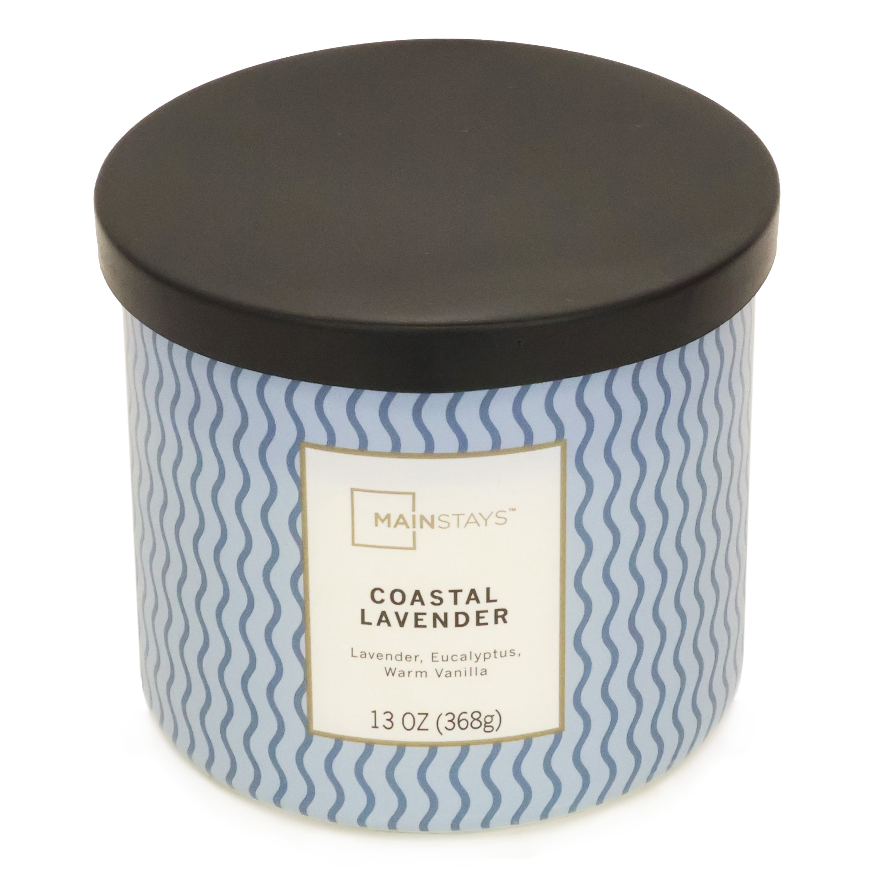 Mainstays 3-Wick Textured Wrap Coastal Lavender, 13-Ounce