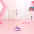 thumbnail image 3 of 3PCS Heart Iron Wire Note Photo Memo Holder Crystal Diamond Base Place Paper Holders Clips for Home Decor Party (Purple), 3 of 8