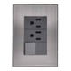 thumbnail image 1 of Placa Armada Inoxidable Con 1 Apagador Sencillo Y 2 Contactos De 1 Modulo Igoto gris oscuro Igoto INOX, 1 of 3