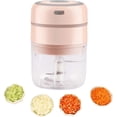 thumbnail image 1 of Jinsinto Pink 250ml Mini Electric Food Processor Chopper Grinder for Meat Garlic Onion Chili Vegetable Baby Food Blender Cordless Meat Grinder Garlic Chopper Small Garlic Press, 1 of 5