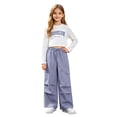 thumbnail image 3 of Kogui Kids Flare Leg Pants Set Girls Clothes Back to School Outfits Print Sweatsuit with Leggings Kids Sweatpants Set Size 9-10 (Light Purple,9-10 Years), 3 of 9