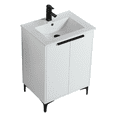 thumbnail image 3 of Fine Fixtures Wilmington 24 Inch Bathroom Vanity With Sink - Fully Assembled Bathroom Sink Cabinet, Bathroom Vanities, White Bathroom Vanity, Small Bathroom Sink Cabinet, 24 Bathroom Vanity With Sink, 3 of 7