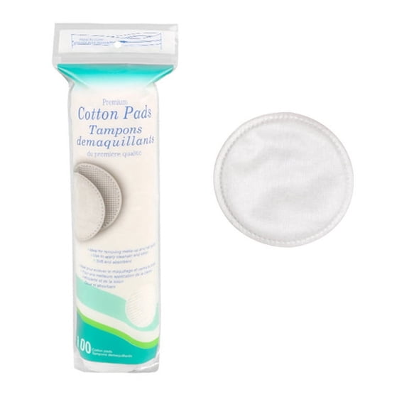 100PCS /Bag Plain Mesh Round Double Sided Double Effect Disposable Cotton Pads Makeup Remover Pads