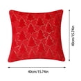 thumbnail image 3 of YCLife Christmas Decorative Throw Pillows for Couch 18" x 18" Soft Plush Christmas Tree Corduroy Pillow Indoor Decor Pillows For Living Room Bedroom, Throw Pillows Under 5$, Red, 3 of 9
