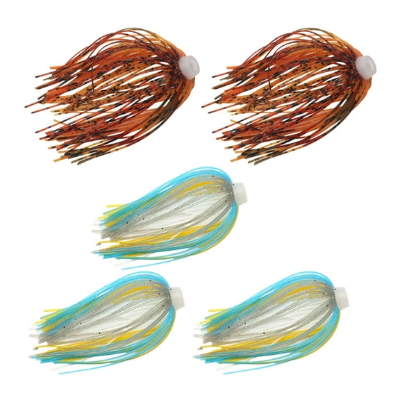 5pcs Fishing Jigs Lures Spinnerbait Skirt 88 Strands Silicone Jigs Skirts Soft Umbrella Skirts Fishing Baits Accessories