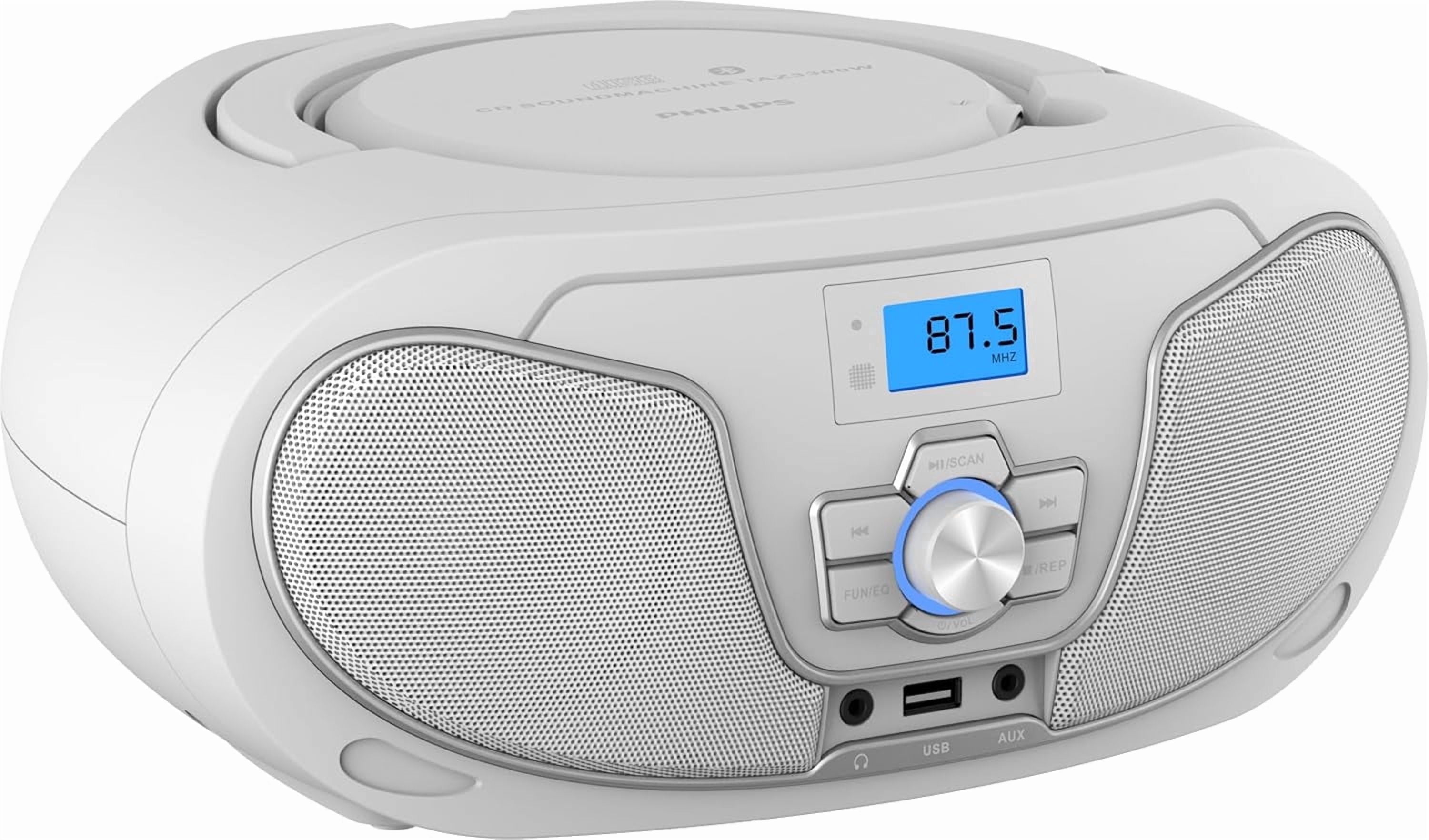 Aiwa Portable 3W Boombox x2 Speakers with Bass, Supports Roku