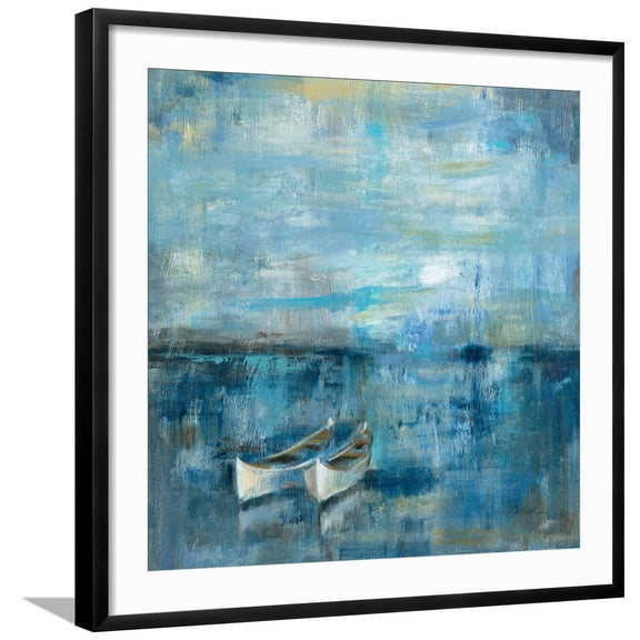 Art.com Two Boats Art Print by Silvia Vassileva, Black Frame Wall Art, 29" x 29"