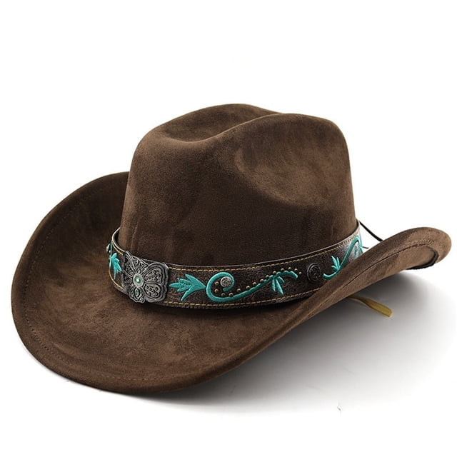 Chapeau de Cowboy Classification des Produits / Chapeau en Denim Western pour Femmes Bord Courbé Style Jazz Anglais Usage Quotidien