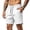 White-240427BB, variant on Hearthz Quick Dry Shorts for Men Elastic Waist Drawstring Running Shorts for Men Summer Beach Vacation Athletic Shorts Gray L