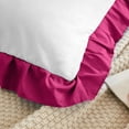 thumbnail image 3 of Ayanshi Bedding Dual Tone Ruffle Pillow Shams Queen Size Set of 2, 20X30 - Ruffled Design Pillow Cases Soft & Smooth - Luxurious Pillow Covers 20X30 - (White-Hot Pink), 3 of 7