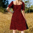 thumbnail image 3 of Sassy Red and Black Leopard Print Pattern Design Sleeveless Dress elegant women's sets dress women elegant luxury, 3 of 6