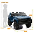 thumbnail image 4 of NEECHIPRO 2 Seater 24V 5 MPH Licensed Chevrolet Silverado Ride On Truck Car Toy w/ Parent Remote Control - Blue, 4 of 10