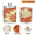 thumbnail image 3 of 2 Pack Fern Leaves Qtip Holder Dispenser Clear Plastic Storage Apothecary Jars for Cotton Swabs Balls Pads Floss, 3 of 7