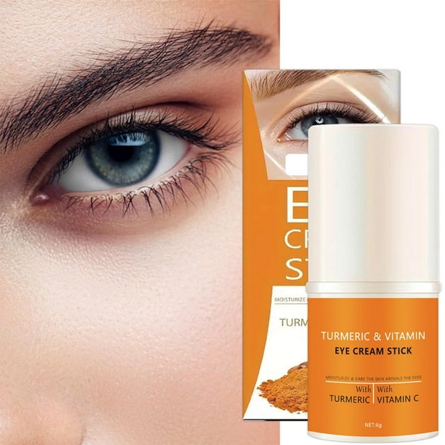 Fiudx Crema de Cúrcuma, Crema de Belleza Radiante Eye Vitality, Vitamina C, Crema Reductora y Brillo Dorado, Solución para Ojeras y Ojos Jóvenes, Antiarrugas de Uso Diario, Apta para Todo Tipo de Pie