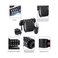thumbnail image 2 of Candado De Cable Candado Cadena Seguridad Para Bici O Moto Nnegro, 2 of 5