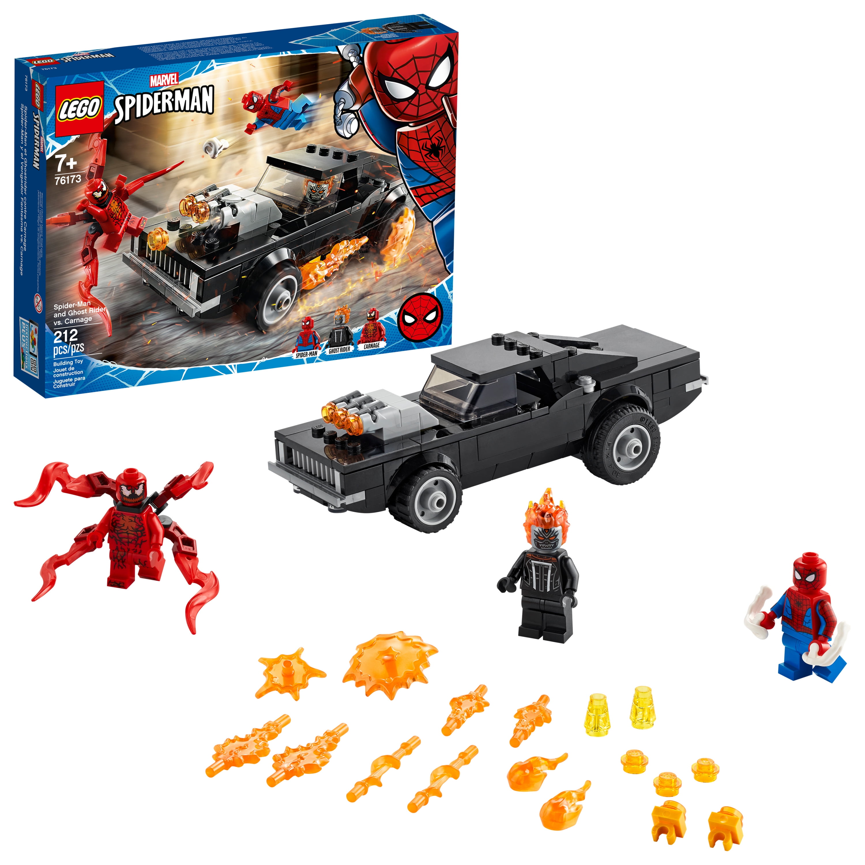 212 Pieces for sale online Carnage 76173 LEGO Marvel Spider-Man: Spider-Man and Ghost Rider vs