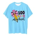thumbnail image 4 of Toddler Shirt Girls 5t Crew Neck Graphic Print Girls' Tees Short Sleeve Children's Fashion Vacation Tops T-Shirts Toddler To Big Kid 12-13 Years（Light Blue）, 4 of 4