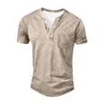 thumbnail image 4 of Men's Henley Short Sleeve Shirt Cotton Lightweight Tee Shirts Casual Summer Basic Tees with Pocket, 4 of 4