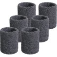 thumbnail image 1 of 6 Pack Sports Wristbands Absorbent Sweatbands for Football Basketball, Running Athletic Sports, 1 of 5