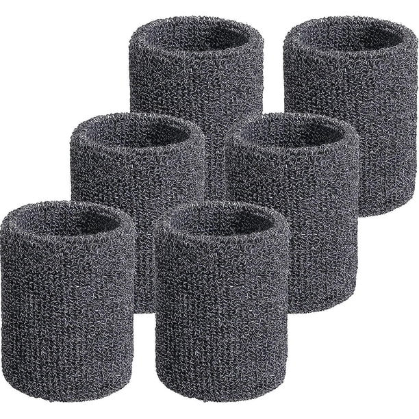 6 Pack Sports Wristbands Absorbent Sweatbands for Football Basketball, Running Athletic Sports