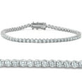 thumbnail image 1 of 4ct Real Natural Round Cut Diamond Tennis Bracelet 14K White Gold 7", 1 of 3