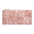 thumbnail image 4 of Daisy Rose Women’s Multi Card Wallet PU Vegan Leather Clutch RFID Blocking Organizer Card Holder with Zipper Pockets - Pink Snake, 4 of 7
