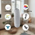 thumbnail image 2 of Wall Mount Plastic Grocery Bag Organizer/Holder, Washable Shopping Bags Carrier, Storage Dispenser for Home Kitchen Travelling, Free Adjustment with Drawstring, 2 Pcs(Gray), 2 of 7
