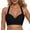 A-Black63, variant on Women's Bikini Tops Knot Front Tie Neck Padded Tie Back Swim Crop Top Solid Color Push Up Beachwear Bikini Top