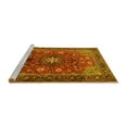 thumbnail image 2 of Ahgly Company Machine Washable Indoor Rectangle Medallion Yellow Traditional Area Rugs, 8' x 12', 2 of 4