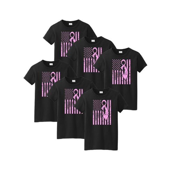 Awkward Styles Breast Cancer Awareness Women Shirt Breast Cancer Awareness Shirt for Ladies Support Cancer Shirt Set of 6 Set of 12 Set of 24