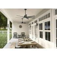 thumbnail image 6 of Hunter 60 inch Outdoor or Indoor Ceiling Fan without Light - Black Ceiling Fan with Wall Control, For Patio, Garage, or Porch, Quiet, Standard Mount, 7 Blades - Downtown 51590, Matte Black, 6 of 17