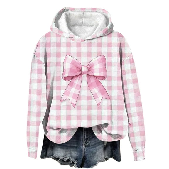 NAISIBABY Valentine's Day Hoodie for Girls (3-14T), Fleece Lined Long Sleeve Heart Prints Pullover Fashion Casual Sweatshirt Multicolor 7T